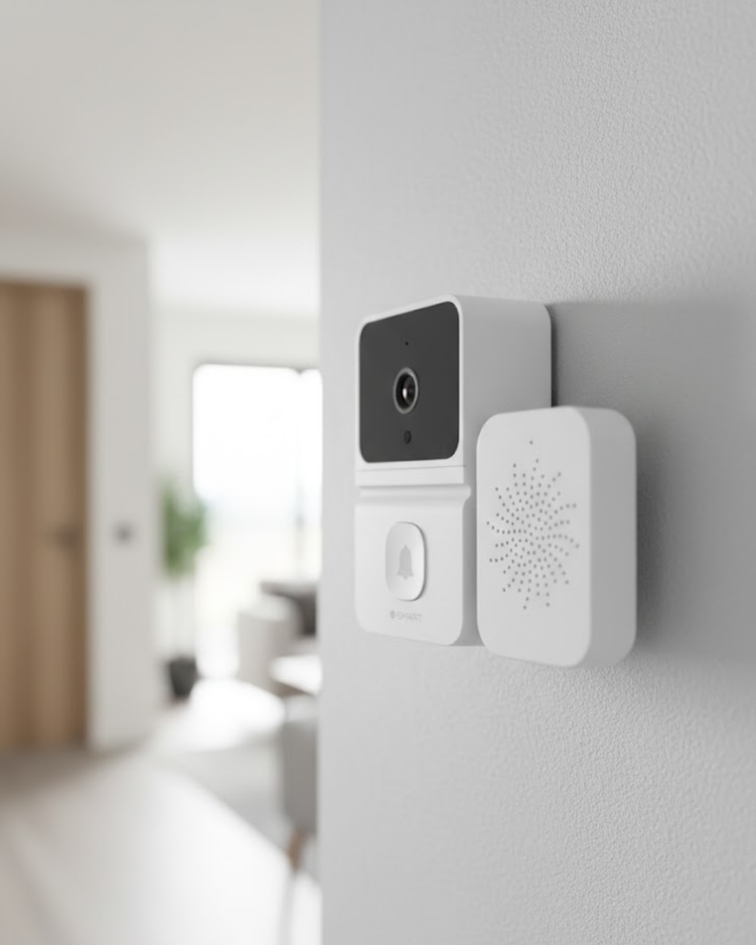 WiFi Akıllı Kapı Zili Kamera Gece Görüşlü Çift Yönlü Sesli - Lisinya