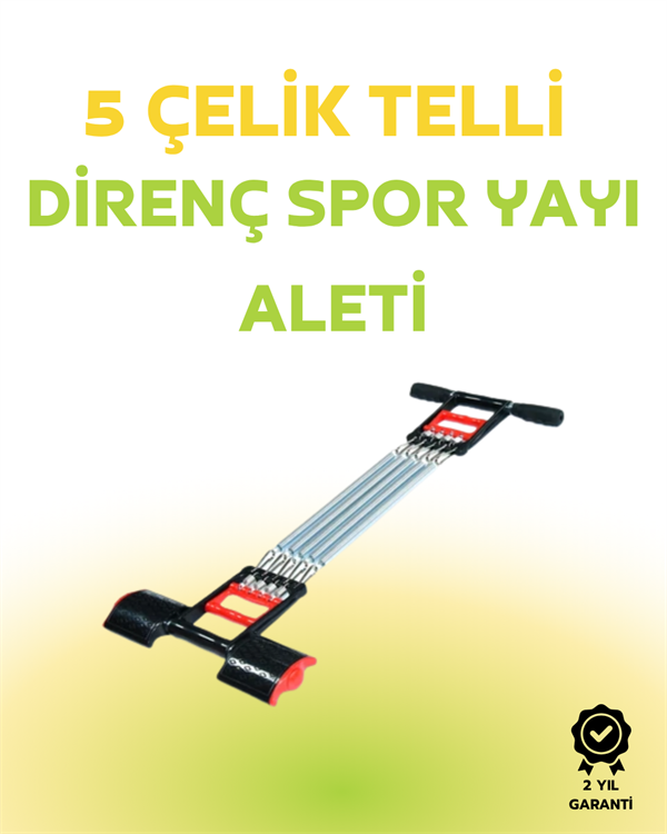 Paslanmaz Çelik Yaylı Çoklu Dirençli Kol ve Gövde Egzersiz Aleti - Lisinya