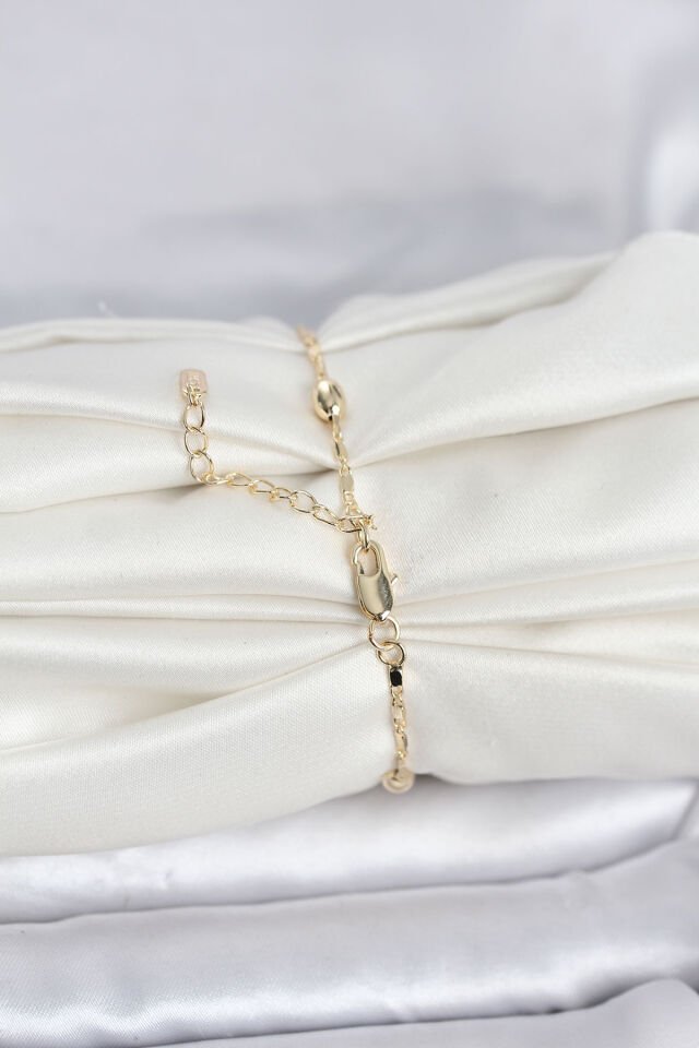 CM 14K Gold Renk Damla Topçuk Model Kadın Bileklik - Lisinya