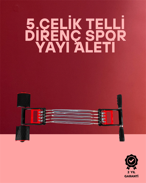 Ayarlanabilir Elastik Yaylı Ergonomik Tasarımlı Kas Güçlendirme Seti - Lisinya
