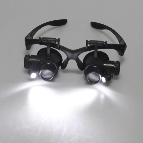 -Gözlük Modeli 10x 15x 20x 25x Lens,2led ışıklı,büyüteç ( Lisinya )