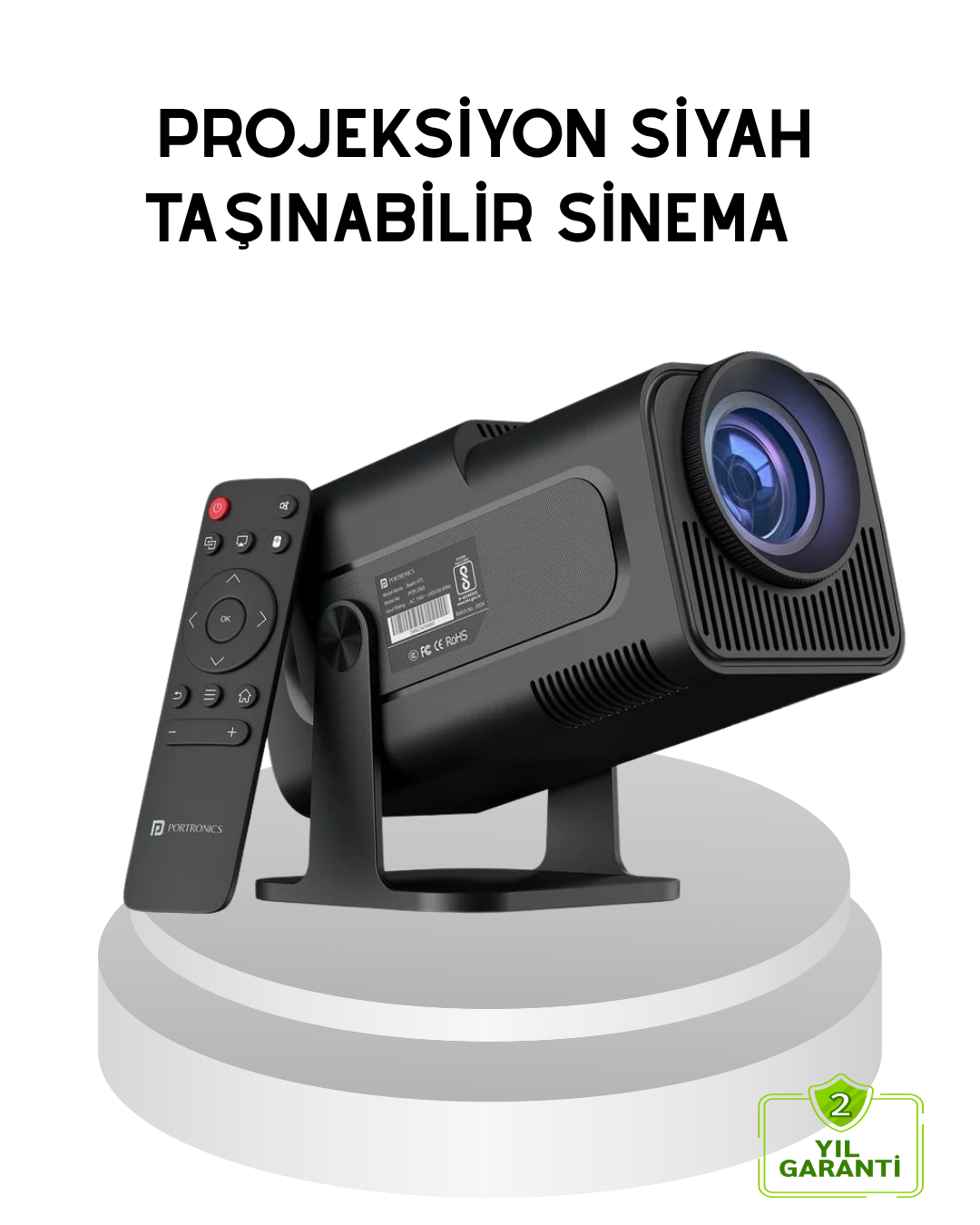 HDMI USB Girişli Akıllı Projeksiyon Cihazı Taşınabilir Düşük Tüketimli - Lisinya