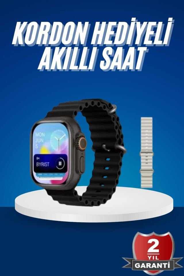 Ultra Akıllı Saat 49 Mm Çift Kordonlu Arama Cevaplama Bluetooth Bağlantılı - Lisinya