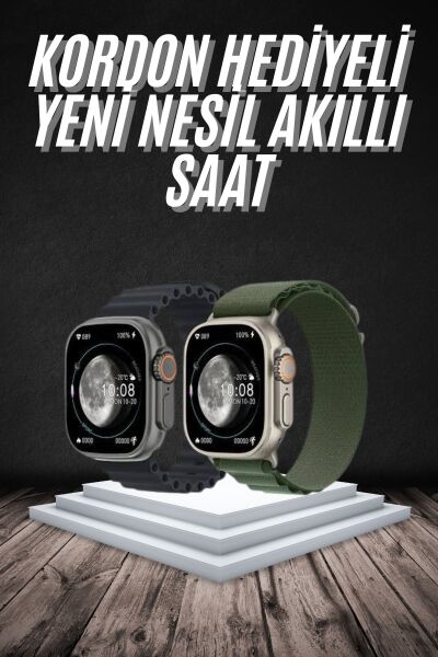 Yeni Nesil Akıllı Kol Saati Nabız Ölçer GPS Uyumlu 49 MM Kasa