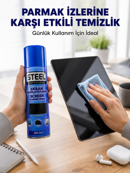 İz Bırakmadan Etkili Ekran Temizliği Sağlayan Sprey - Lisinya