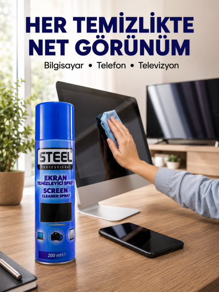 Parmak İzi ve Tozu Kolayca Temizleyen Ekran Temizleyici - Lisinya