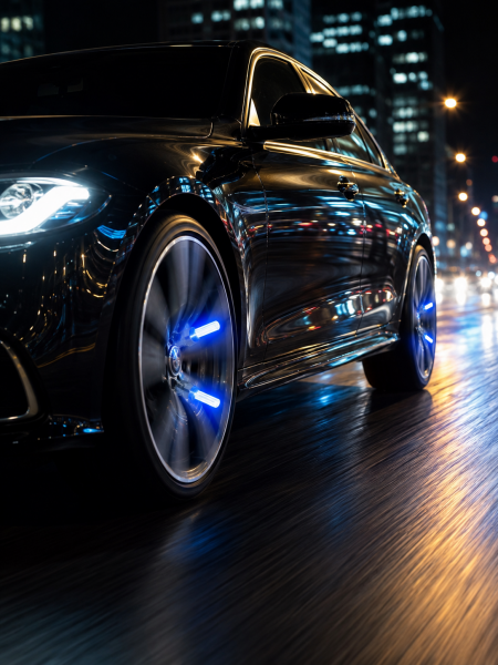 Araç Sibop Işığı 4'lü Set Otomatik Yanan LED Lastik Aksesuarı - Lisinya