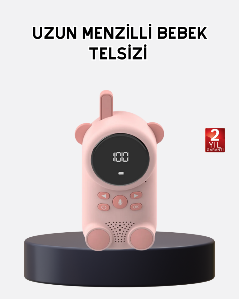 Bebek Telsizi LCD Ekran VOX İki Yönlü İletişim USB Şarj Hafif - Lisinya