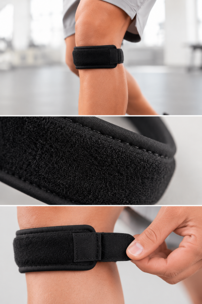 Sporcu Tendon Bandı Ayarlanabilir Diz Destek Bandı Koşu Fitness Egzersiz