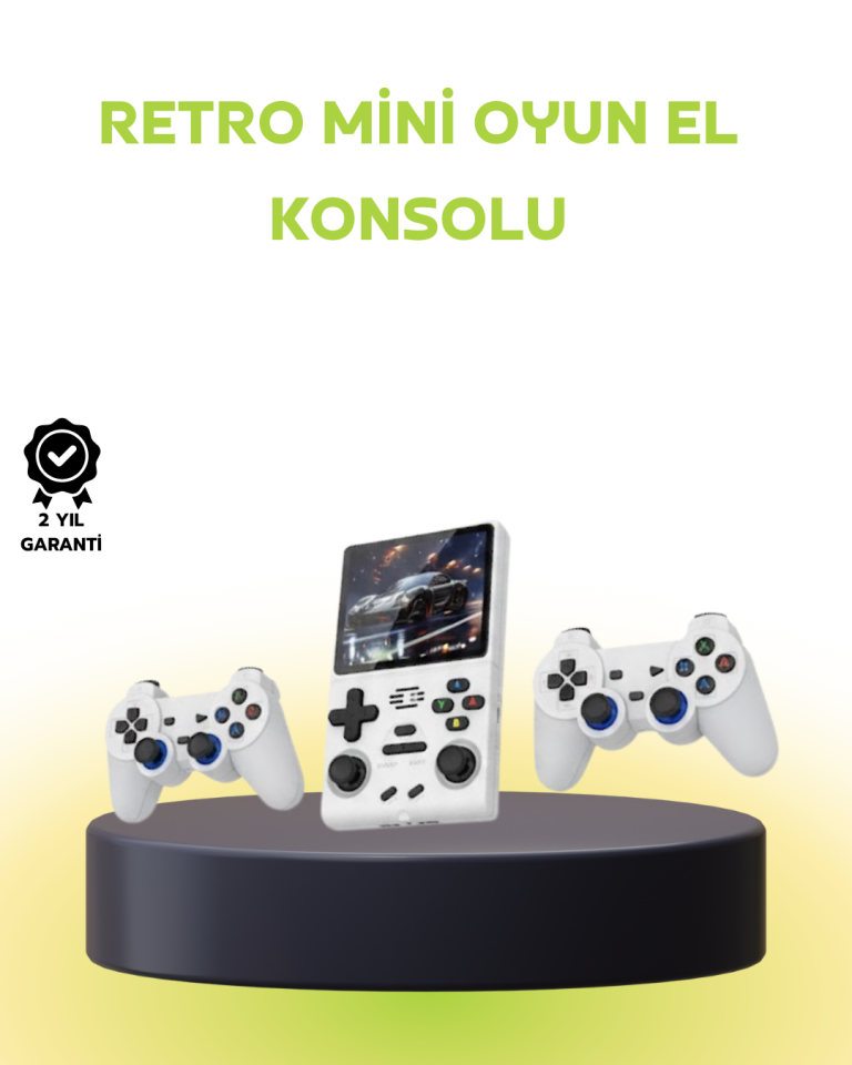 Geniş Ekranlı Taşınabilir Retro Oyun Konsolu - Lisinya
