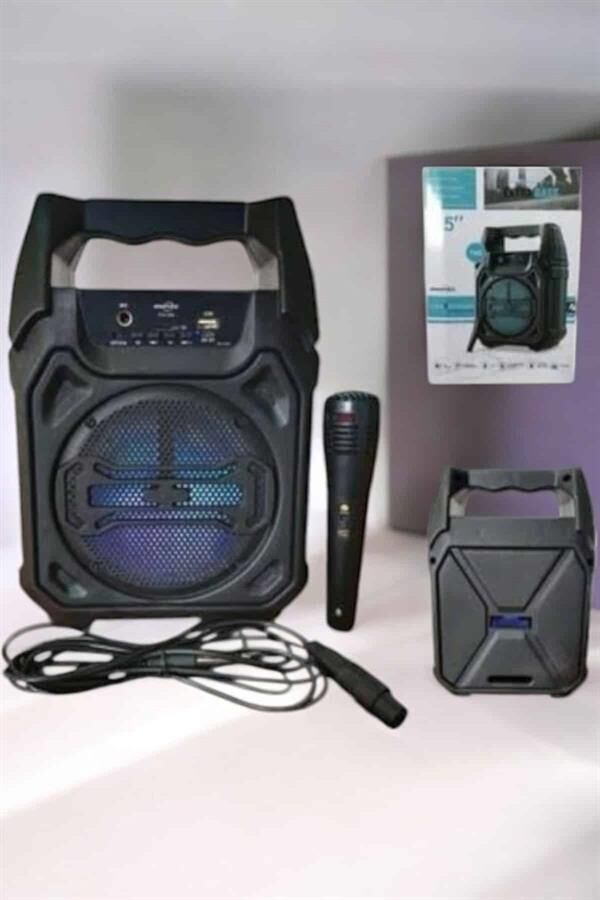 YamanHobi 1283 Bluetooth Hoparlör 6.5 İnç 15W Kablosuz Mikrofonlu Siyah