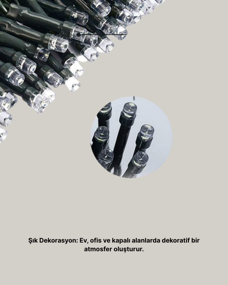 10 Metre LED Işıklı Dekoratif Parti ve Kutlama Aydınlatması - Lisinya