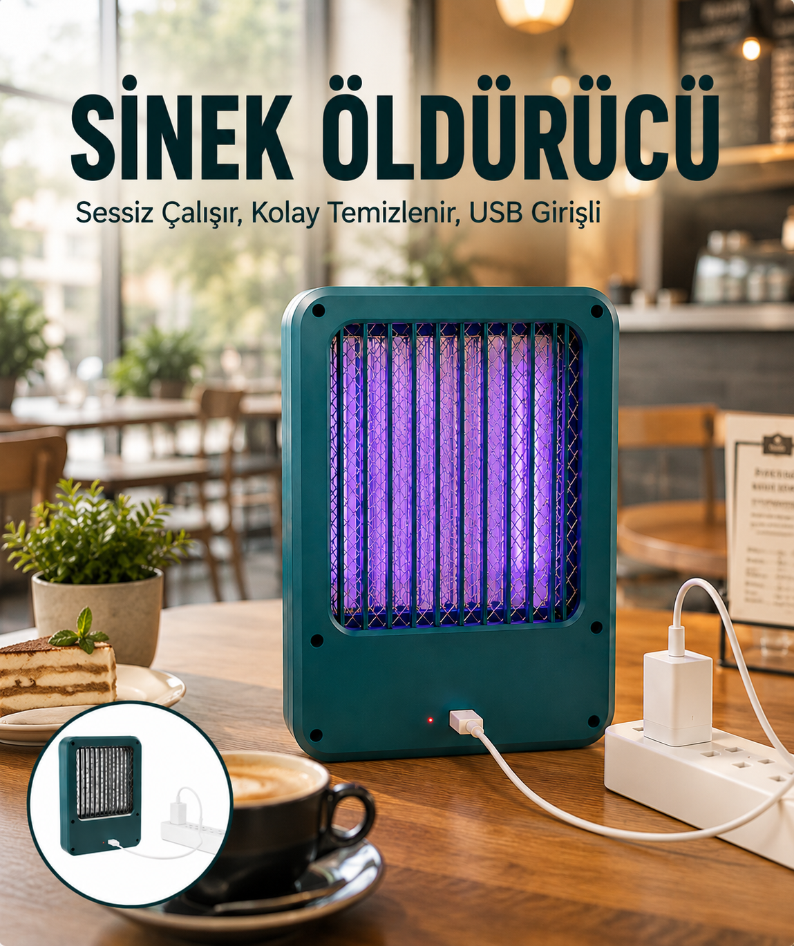 USB Girişli Uçan Böcek ve Sinek Yakalama Cihazı - Lisinya