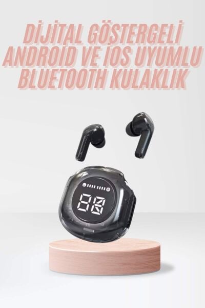 Yeni Nesil Bluetooth Kulaklık Dijital Göstergeli  Dokunmatik 5.3 Kablosuz - Lisinya