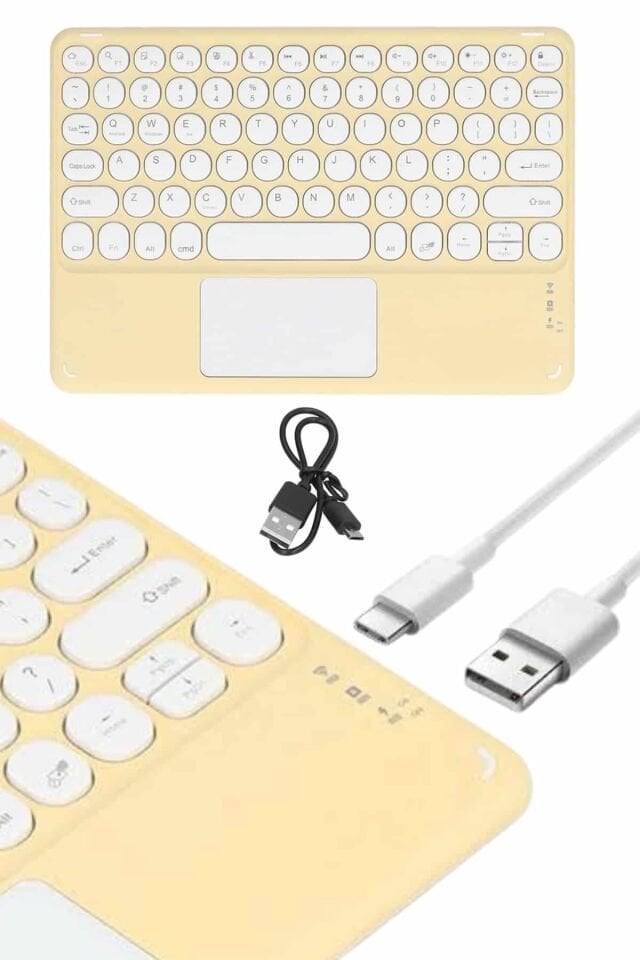 Android ve İOS Uyumlu Bluetooth Klavye Touchpad Slim Kablosuz Wifi Q Klavye - Lisinya
