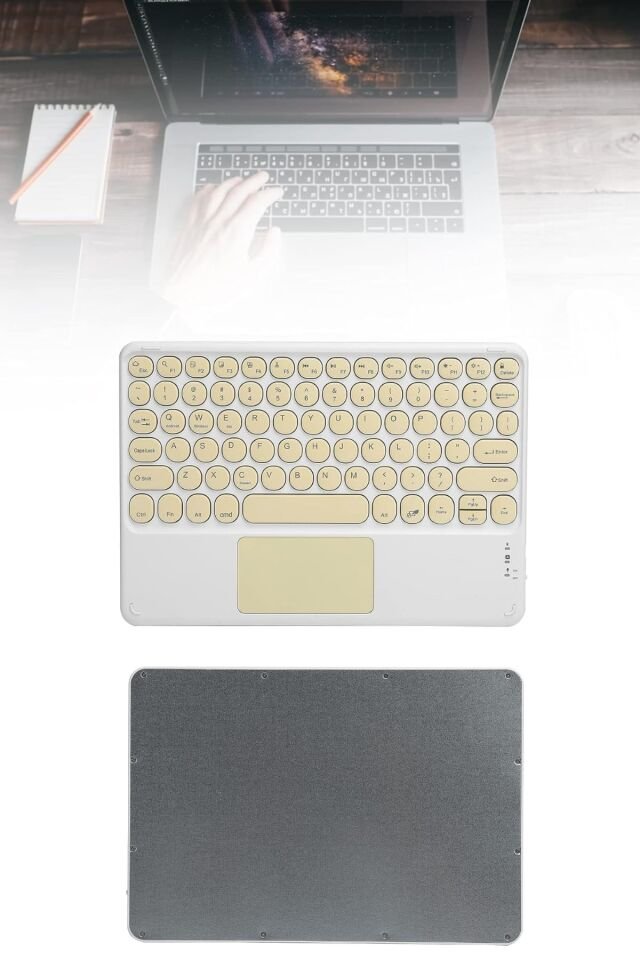 Touchpad Tüm Cihazlara Uyumlu Bluetooth Klavye Touchpad Slim Kablosuz Wifi Q Klavye - Lisinya