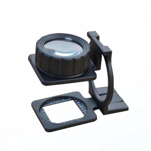 -Tekstilciler Için  Kumaş Kontrolü Büyüteç,katlanan, Metal 15x Büyütme ( Lisinya )