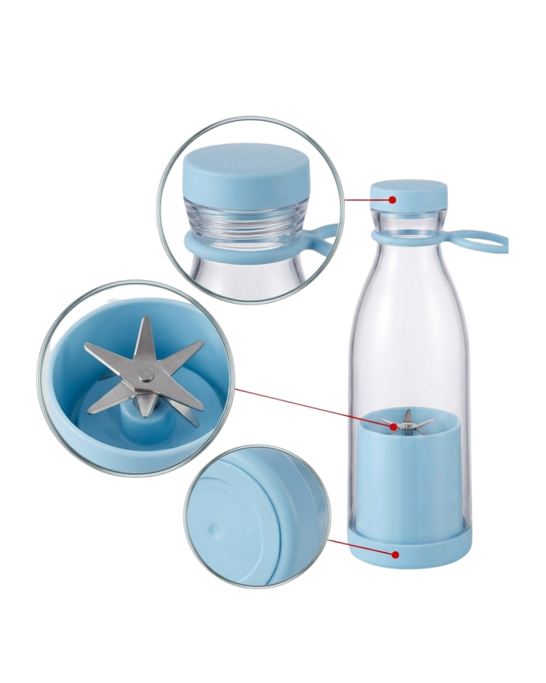 Taşınabilir Blender 380 ml USB Şarjlı Meyve Karıştırıcı Kolay Temizlenebilir - Lisinya