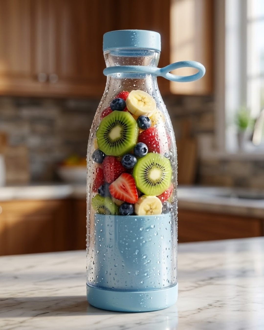 Taşınabilir Blender 380 ml USB Şarjlı Meyve Karıştırıcı Kolay Temizlenebilir - Lisinya