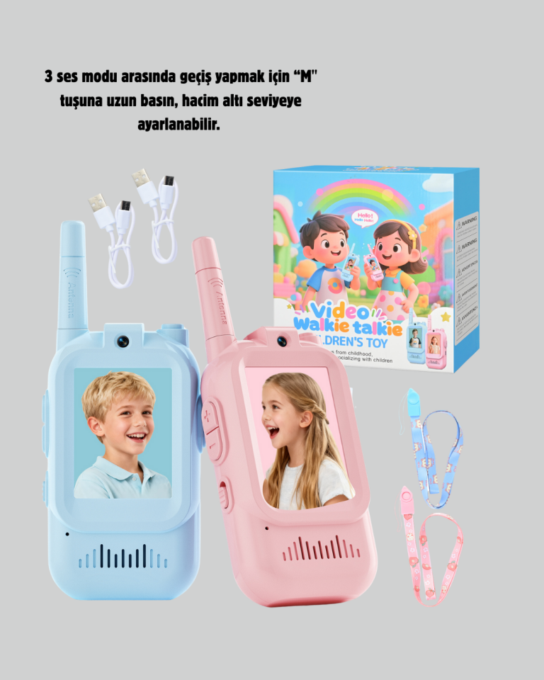 Ekranlı Walkie Talkie Oyuncağı Ses ve Görüntü Destekli - Lisinya