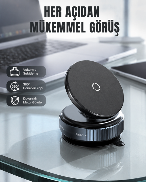 Evrensel Manyetik Araç Telefon Tutucu 360° Döner Başlık - Lisinya