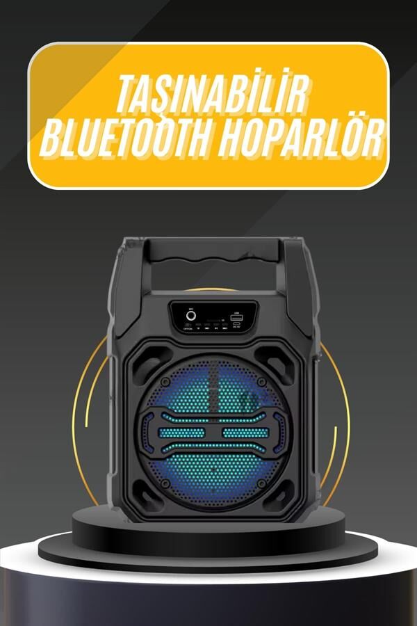 Karaoke Mikrofonlu Fm Radyolu Bluetooth Hoparlör Yüksek Ses Kaliteli - Lisinya