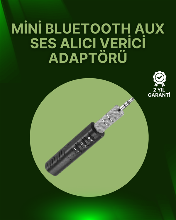Bluetooth 4.1 Ses Alıcısı | 3.5mm Girişli Hoparlör & Kulaklıklar İçin Kablosuz Dönüştürücü - Lisinya