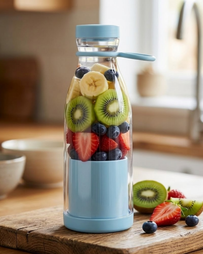Kablosuz Taşınabilir Blender 380 ml Smoothie Milkshake Meyve Karıştırıcı - Lisinya