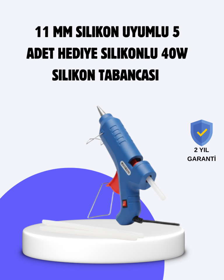 Sıcak Mum Tabancası 40W 5 Silikon Hediyeli Kolay ve Hızlı Yapıştırma - Lisinya
