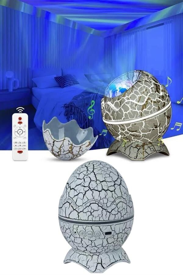 Gece Lambası Yumurta Işık Speaker Yeni Nesil Dinozor Yumurtası Görünümlü - Lisinya