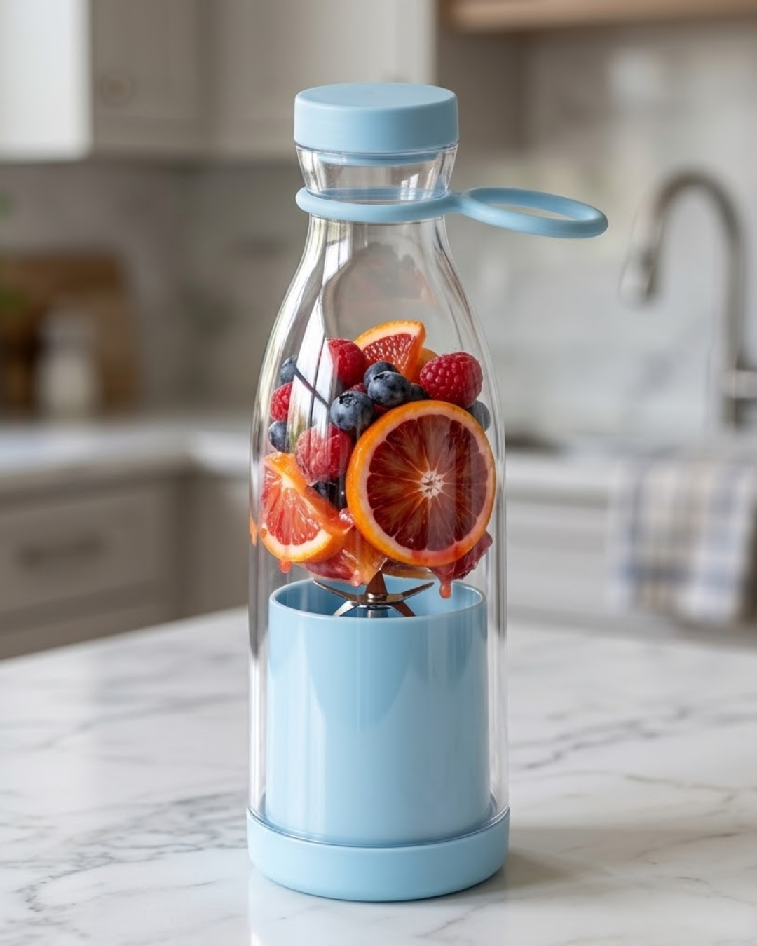 USB Şarjlı Mini Blender 380 ml Taşınabilir Smoothie Yapıcı Pratik Kullanım - Lisinya