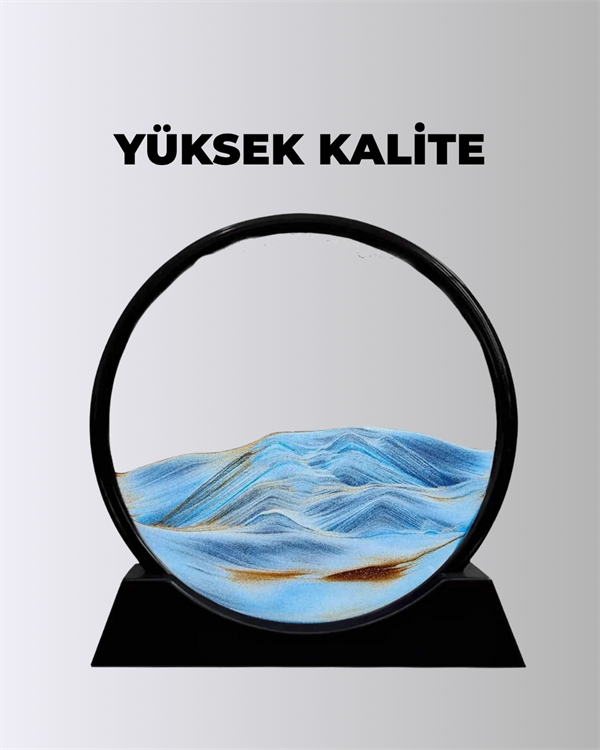 Zihin Açıcı Kum Manzarası – 3D Dinamik Kum Tablosu, Dekoratif, Dönüştükçe Yenilenen Sakinleştirici Sanat Eseri - Lisinya