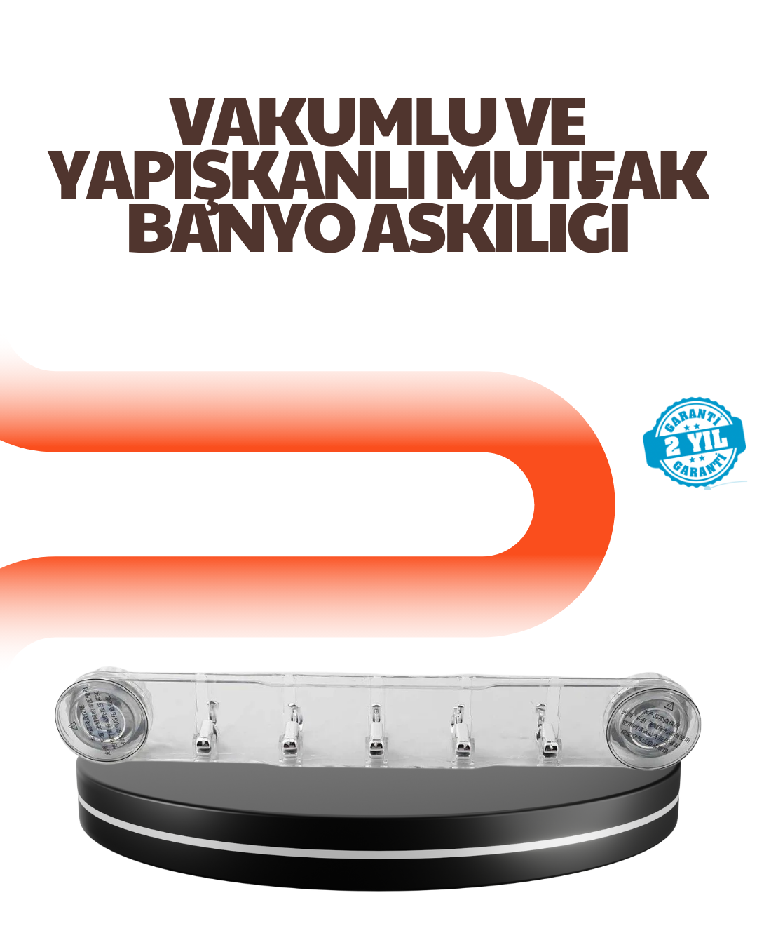 Çok Amaçlı Vakumlu Askılık Yapışkanlı Kolay Montajlı - Lisinya