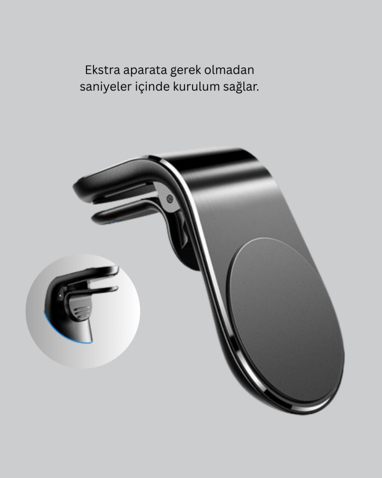 Güçlü Manyetik Araç Telefon Tutucu – GPS Navigasyon İçin İdeal - Lisinya