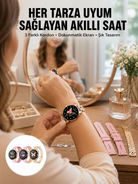Akıllı Saat – Kalp Atış Takipli, Spor Modlu, Uzun Pil Ömürlü Yeni Nesil