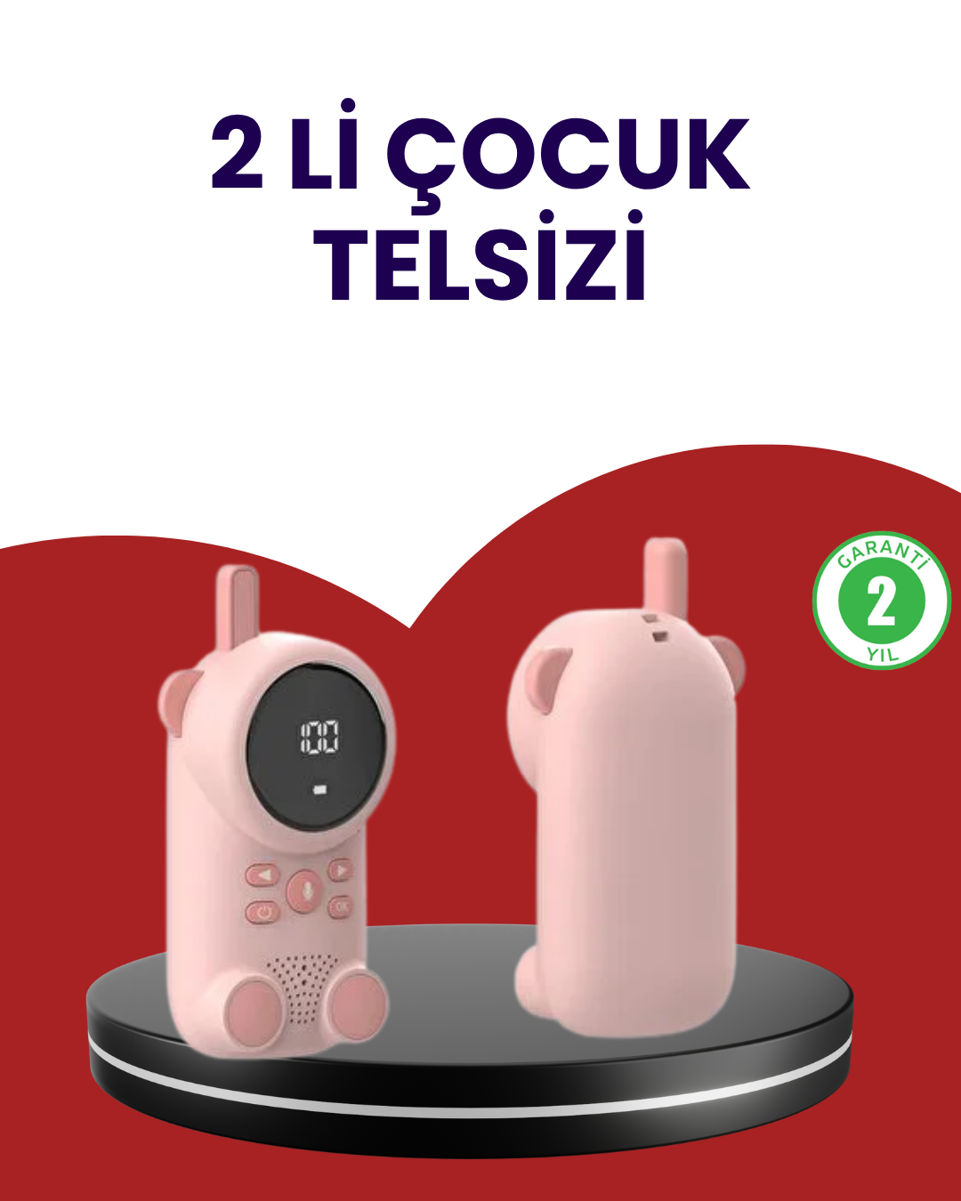 Uzun Menzilli Bebek Telsizi – VOX Modlu, Renkli LCD Ekranlı