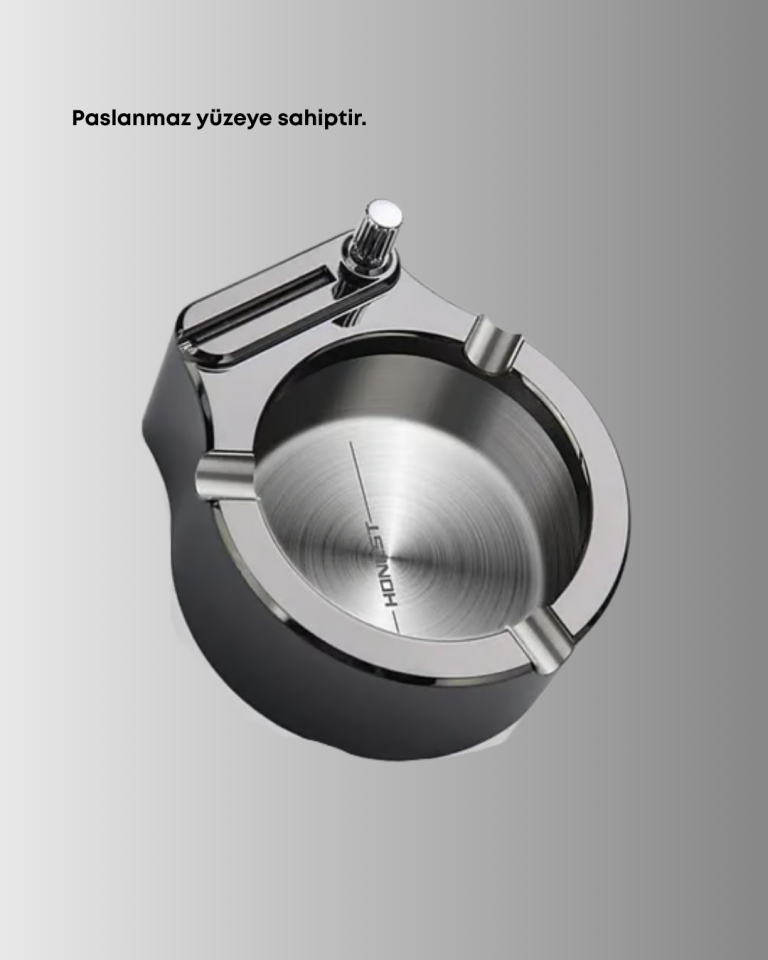 Yuvarlak Çakmaklı Küllük Dayanıklı Metal Yapı - Lisinya