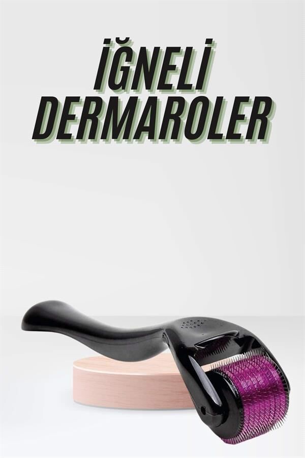 Saç Çıkarma Tarağı Dermaroller 540 Iğneli Roller 1 Mm Iğne Cilt Yüz Yenileme Bakım Seti - Lisinya