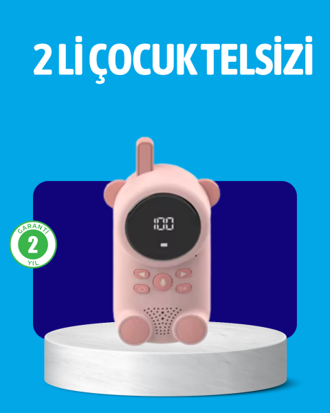 USB Şarjlı Çocuk Telsizi – Renkli Ekran, VOX Modu, Kompakt Tasarım