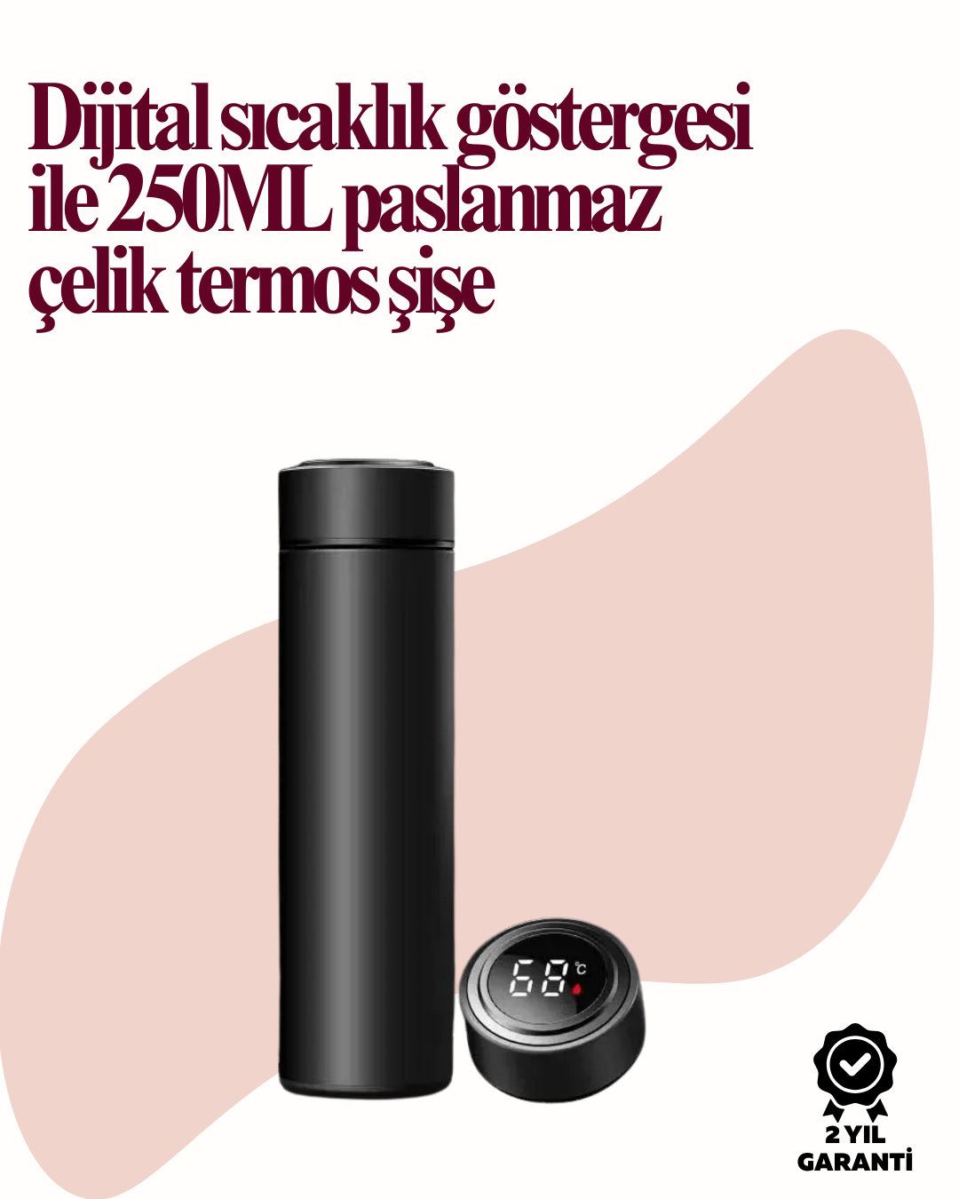 Uzun Süre Isı Koruma Sağlayan Dijital Göstergeli Termos - Lisinya