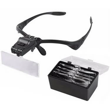 -Işıklı Gözlük Büyüteç - 5 Farklı Lens 9892B ( Lisinya )