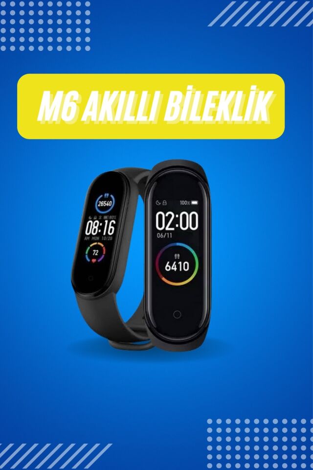 Akıllı Uyumlu Bileklik M6 Adımsayar Spor Modları Çağrı Görme Türkçe Menü - Lisinya