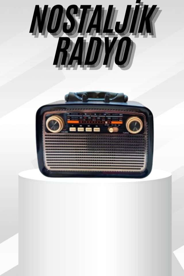 Müzik Kutusu Bluetooth Bağlantılı El Fenerli Nostaljik Tasarım Radyo - Lisinya