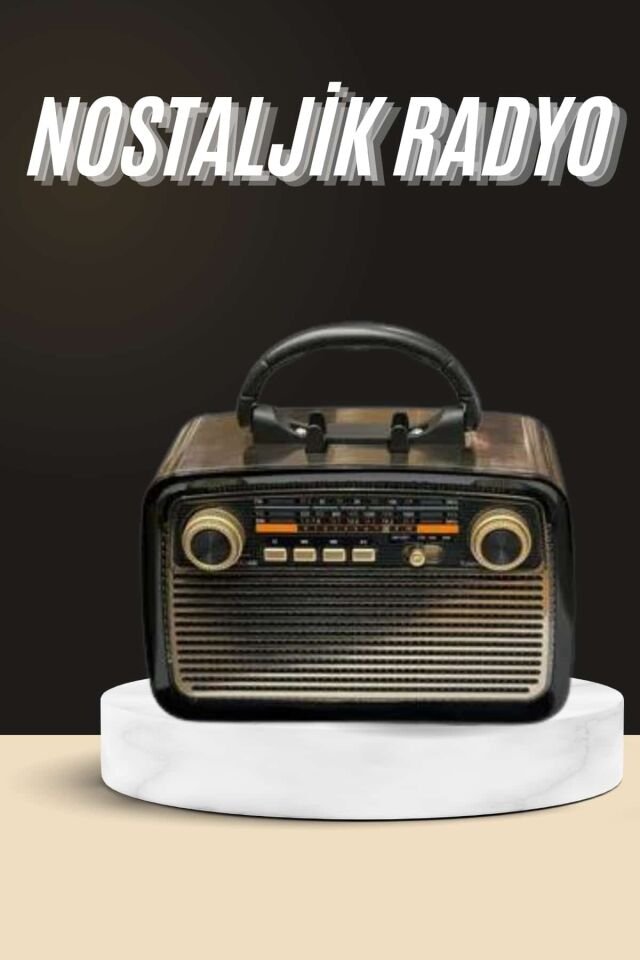 Nostaljik Radyo Bluetooth Bağlantılı Müzik Kutusu Ahşap - Lisinya