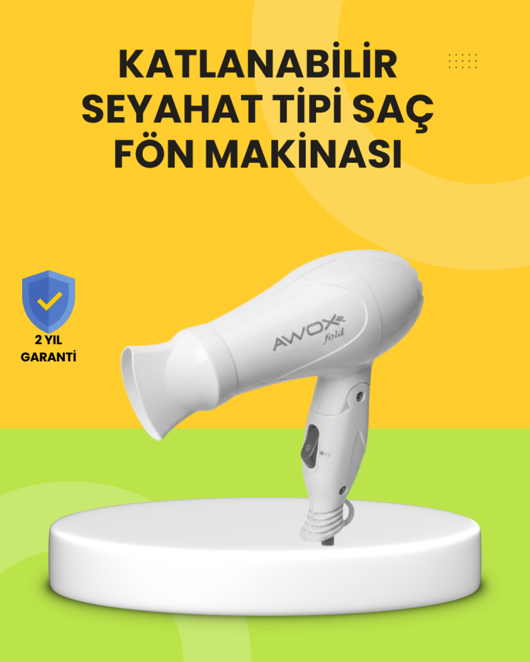 Katlanır Gövdeli Saç Kurutma Makinesi Ev ve Valiz Kullanımı - Lisinya