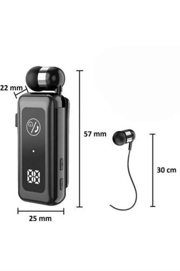 Bluetooth 5.2 Makaralı Kulaklık Dijital Ekranlı Hafıza Kartlı