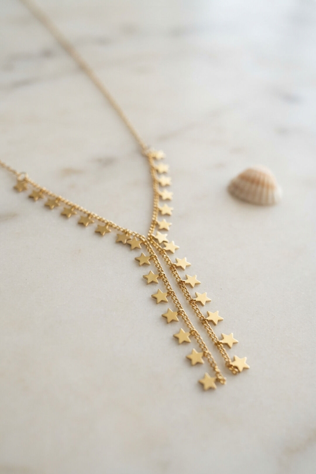 Gold Pirinç Yıldız Model Kadın Kolye - Lisinya