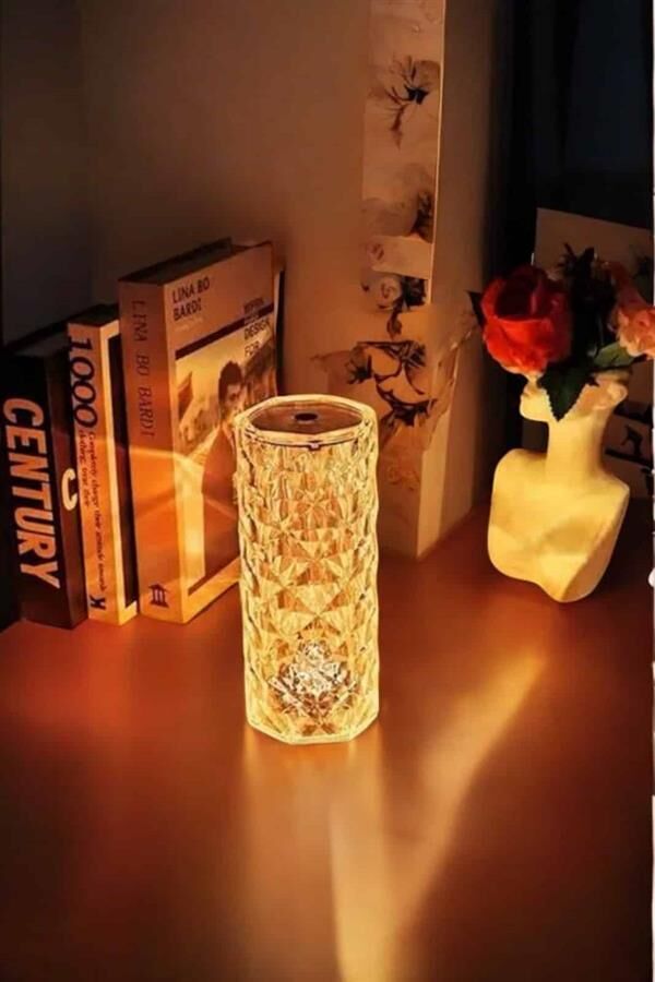 Kristal Dokunmatik Ve Kumandalı Masa Ve Gece lambası - Lisinya