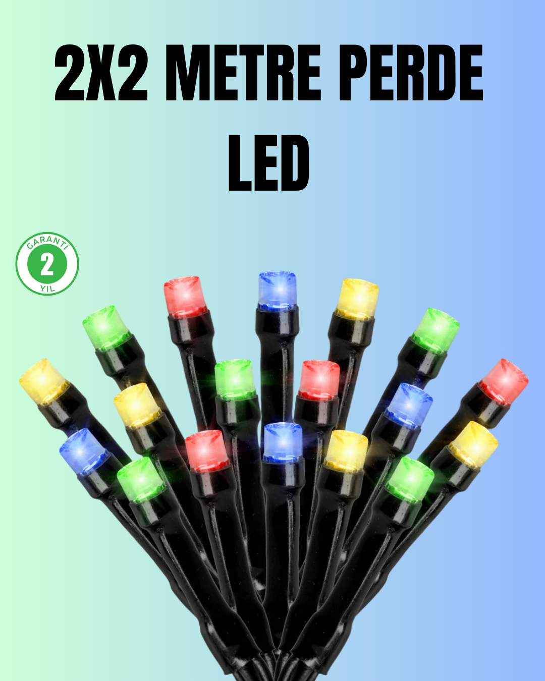 Su Geçirmez Pil Çalışan LED Perde Işık – İç ve Dış Mekan - Lisinya