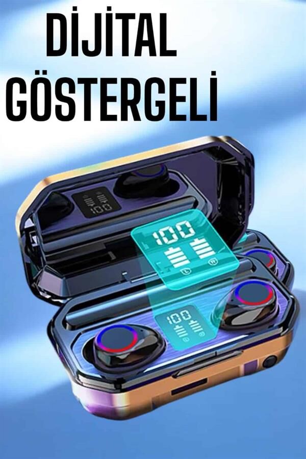 Dijital Göstergeli Bluetooth Bağlantılı Kulaklık Dokunmatik Kontrol - Lisinya